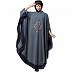 Embroidery Irani Kaftan with contrast border-Grey